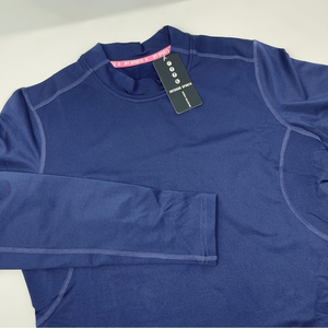 My Sports NWT Royal‎ Blue Compression Shirt Mock Neck Longsleeve Lined Sz.Large